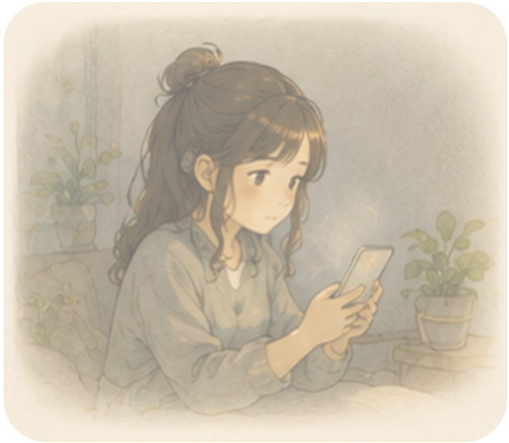 将来への不安を抱える日常の場面